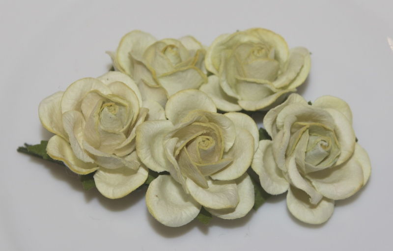 Розы распустившиеся 35 мм, винтажн., 5 шт./уп., SAA-105.1 в магазине Арт-Леди