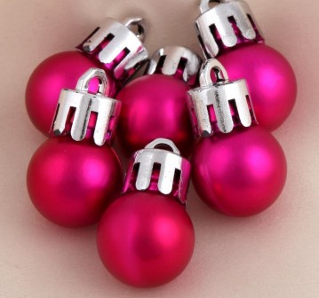 Набор шаров пластик d-2 см, 6 шт "Матовый" розовый, 4298854 в магазине Арт-Леди