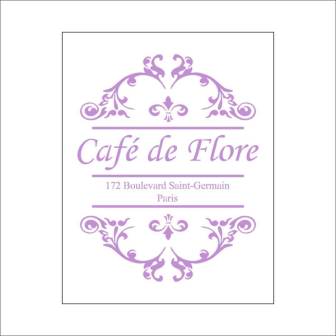 Трафарет многоразовый "Cafe de Flore",14*16 см, ALt-0063 в магазине Арт-Леди