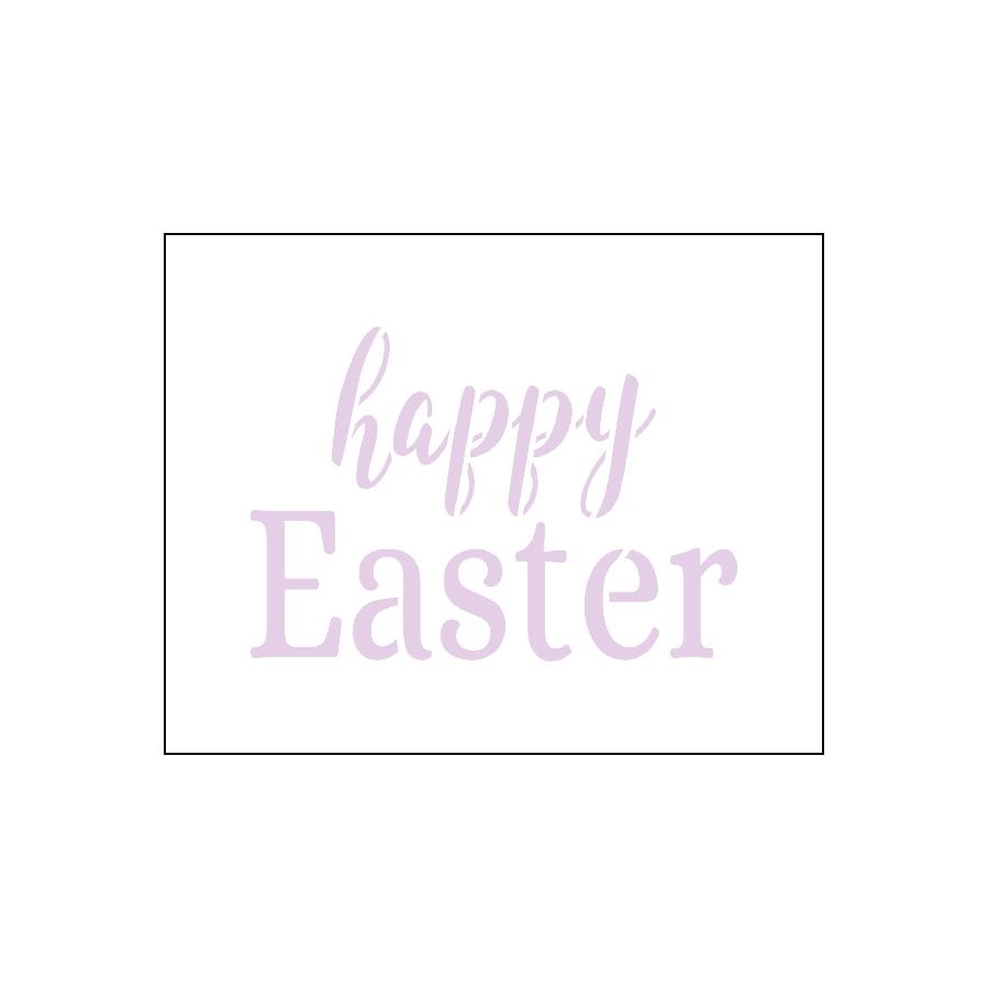 Трафарет многоразовый "Happy Easter", 8х8 см, ALt-088 в магазине Арт-Леди
