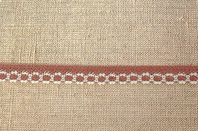 Кружево вязаное "Цветочки", ширина 1,5 см, 1 м, цвет коричнево-белый, 1354201 в магазине Арт-Леди