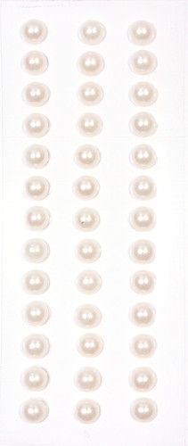 Полужемчужинки клеевые 6мм белые, 39шт/уп., SCB 25021001 в магазине Арт-Леди