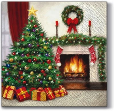 Салфетка для декупажа 33*33 см, 1 шт, Christmas Interior, SDL-080100 в магазине Арт-Леди