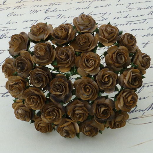 Розы 25 мм цвет коричн. 3 шт/уп.SAA-041.4 в магазине Арт-Леди
