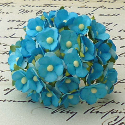 Цветочки ярко-голубые с серединкой 1,5 см в уп./10 шт. SAA-194 в магазине Арт-Леди
