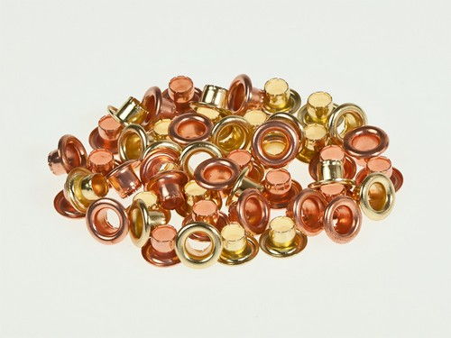 Набор люверсов 4,8 мм золото-медь, 50 шт, SCB 340607 в магазине Арт-Леди