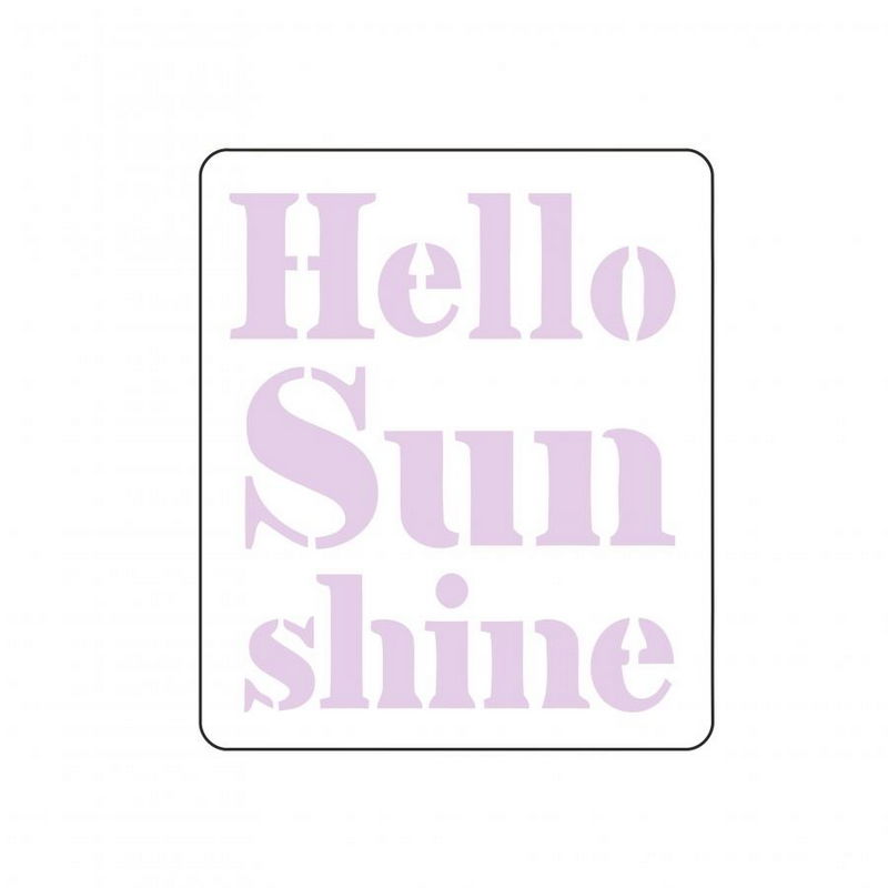 Трафарет многоразовый надпись Hello sun shine, размер 45*50 мм, ALt-017 в магазине Арт-Леди
