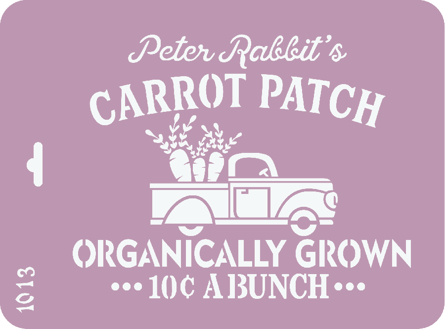 Трафарет на клеевой основе, Carrot patch, 25х18.5 см в магазине Арт-Леди