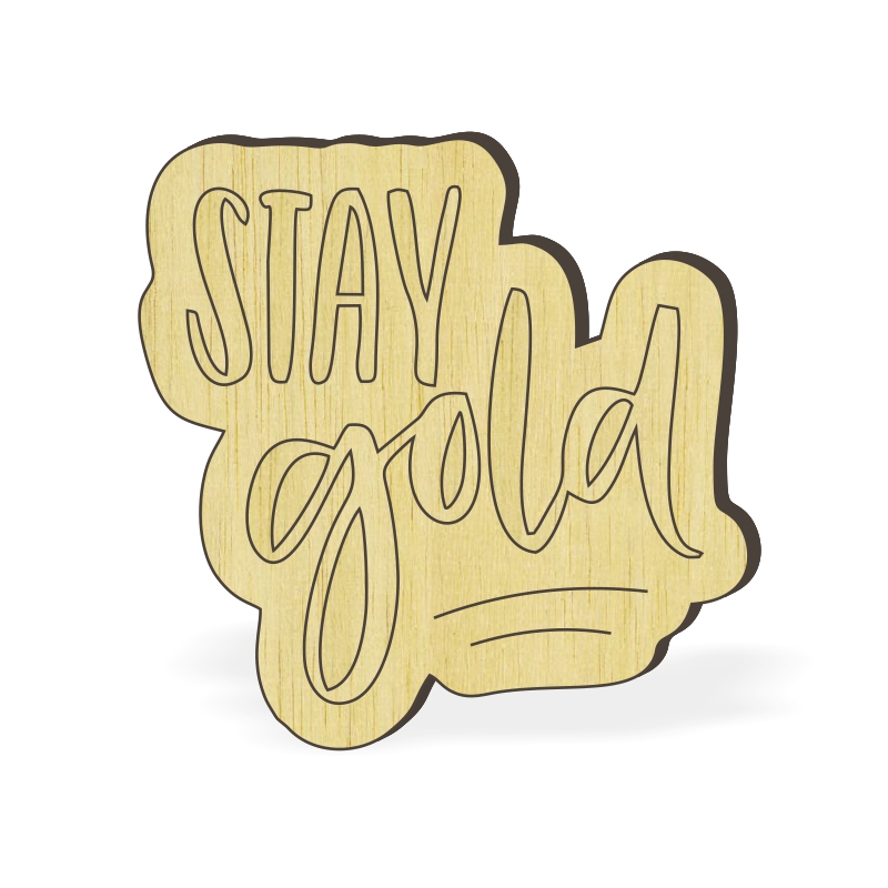 Заготовка для значка "Stay gold", 1 шт,  ALz-0317 в магазине Арт-Леди
