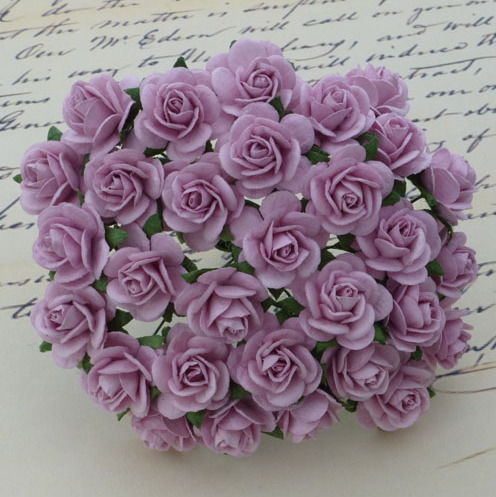 Розы 15 мм цвет лиловый, 10 шт/уп., SAA-023.2 в магазине Арт-Леди