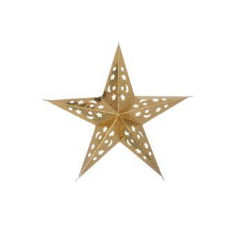 Звезда бумажная 30 см голографическая золотая, 005-67 в магазине Арт-Леди