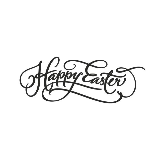 Прозрачный штамп "Happy Easter - 2", 42х15 мм, ПШ-т004 в магазине Арт-Леди