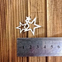 Чипборд "Звёзды 5", 4*2см, AL-00292 в магазине Арт-Леди
