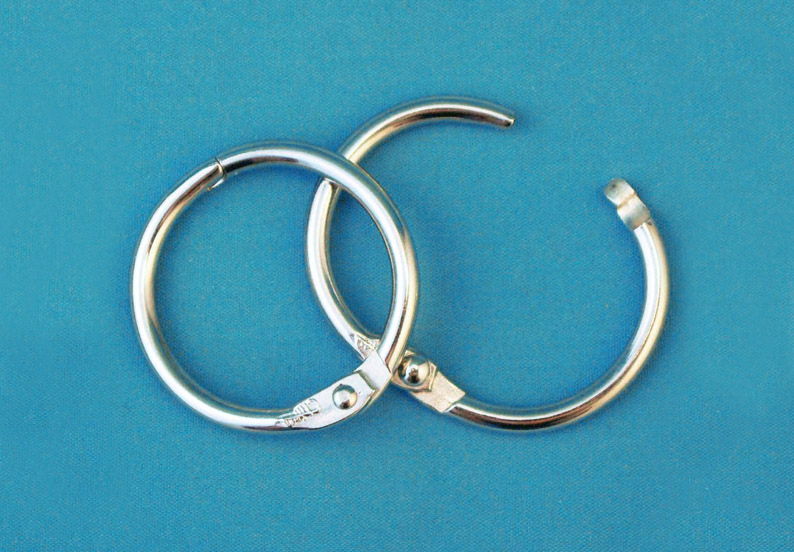 Кольцо канцелярское никелированное разъемное D14 мм, K-00014 в магазине Арт-Леди