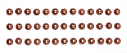 Полужемчужинки клеевые 6мм коричневые, 39шт, SCB 25021069 в магазине Арт-Леди