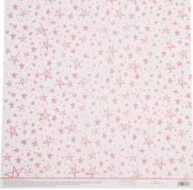 Бумага с голографическим фольгированием "Розовые звёзды", 30,5*32см, 250г/м 3727247 в магазине Арт-Леди