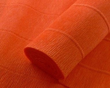 Креп-бумага в рулоне,оранжевая,  50 смх1,25 м, Италия, 981 в магазине Арт-Леди