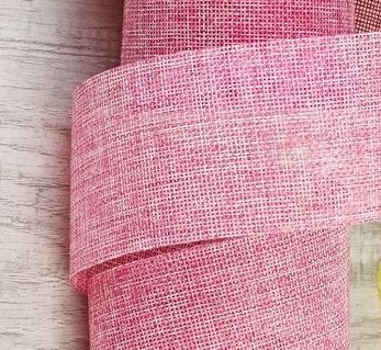 Лента холщовая "Классика", 60мм, 4,5±1м, цвет розовый, 1564567 в магазине Арт-Леди